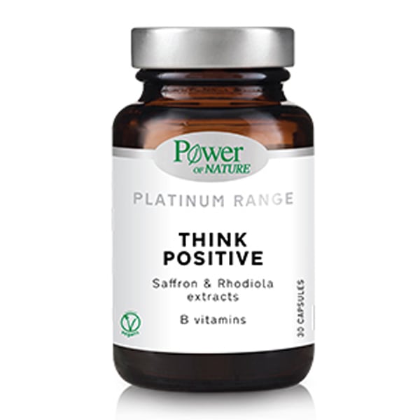 Power of Nature Platinum Range Think Positive για τη Φυσιολογική Ψυχολογική Λειτουργία, 30caps